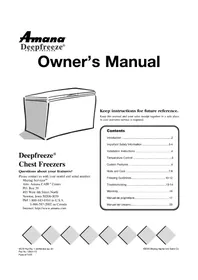 Notice AMANA AFC0507BW Congélateur