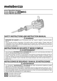 Notice METABO H 90SG Marteau