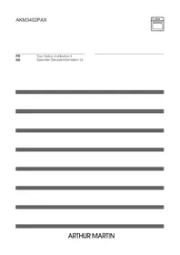 Notice ARTHUR MARTIN AKM3402PAX Four