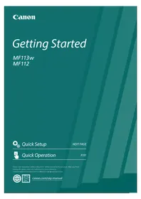 Notice CANON ISENSYS MF113W Inprimagailu