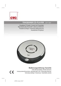 Notice CLATRONIC CDP 7001 Lecteur CD