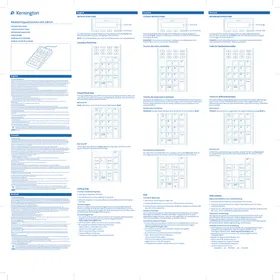 Notice KENSINGTON NOTEBOOK KEYPADCALCULATOR WITH USB Clavier