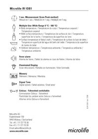 Notice MICROLIFE IR 1DB1 Thermometer