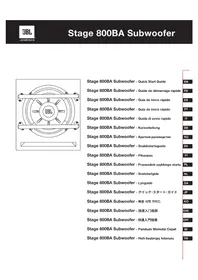 Notice JBL STAGE 800BA Subwoofer