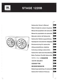 Notice JBL STAGE 1220B Subwoofer