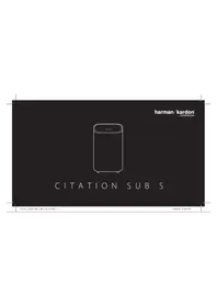 Notice HARMAN KARDON CITATION SUB S Caisson de basses