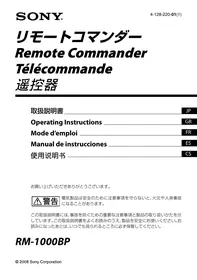 SONY RM-1000BP - Control remoto