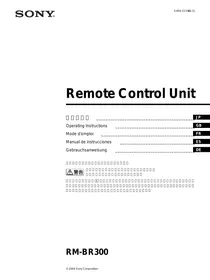 SONY RM-BR300 - Control remoto