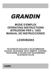 Notice GRANDIN LD39VB2003 Téléviseur