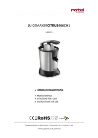 Notice ROTEL U466CH1 Extracteur de jus