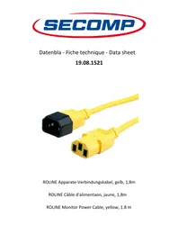 Notice Secomp 19.08.1521 Câble pour ordinateur et périphérique