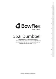 Notice BOWFLEX SELECTTECH 552I Équipement de fitness