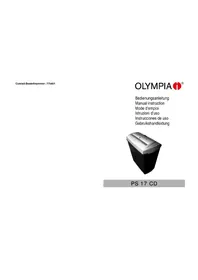 Notice OLYMPIA PS 17 CD Shredder