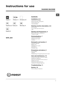 INDESIT WITL 851 (EU) - Lavadora