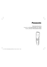 Notice PANASONIC ERGC63 Sakal düzeltici