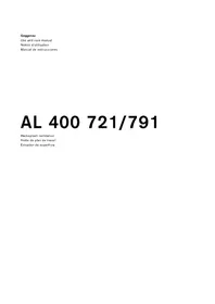 Notice GAGGENAU AL400791 Hotte