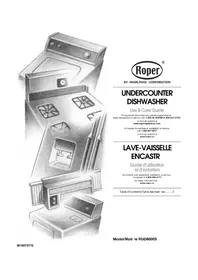 Notice Roper RUD8000SQ0 Dishwasher