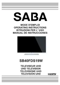 SABA SB40FDS19W - Téléviseur