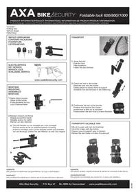 Notice AXA FOLDABLE 1000 Accessoire de vélo