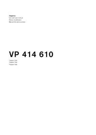 Notice GAGGENAU VP414610 Cocina