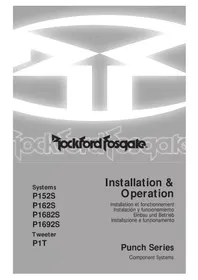 Notice Rockford Fosgate PUNCH P152S Altavoz del coche