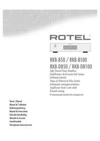 Notice ROTEL RKB8100 V2 Ontvanger