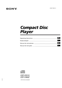 Notice SONY CDPC460Z Leitor/gravador de cd