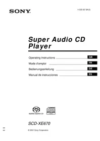 Notice SONY SCDXE670 Cd-spieler/rekorder