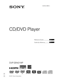 Notice SONY DVPSR401HP Lecteur dvd