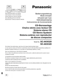 Notice PANASONIC SCAKX520E Sistema de alta fidelidad