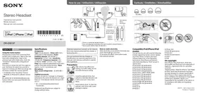 Notice SONY DREX61IP Casque audio