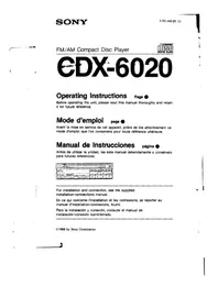 SONY CDX6020 - Autoradio
