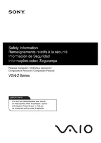 Notice SONY VAIO VGNZ880G Portátil