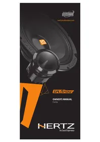 Notice Hertz SV 165 NEO Haut-parleur voiture