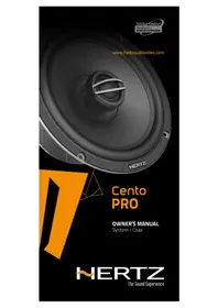 Notice Hertz CENTO PRO CPK 165 PRO Haut-parleur voiture