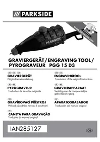 Notice PARKSIDE PGG 15 D3 Outils de modélisation et de gravure