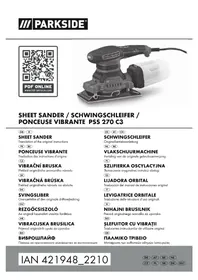 Notice PARKSIDE PEXS 270 C3 Ponceuse