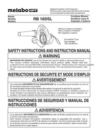 Notice METABO RB 18DSL Souffleur