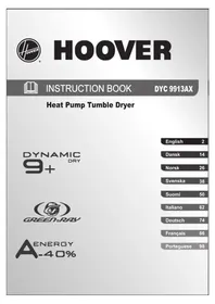 Notice HOOVER DYC 9913AX84 Máquina de lavar