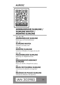 Notice AURIOL IAN 305985 Relógio