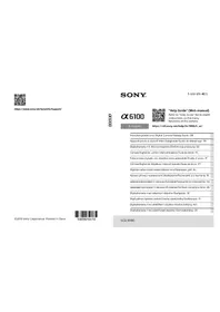 Notice SONY ILCE6100L Camera