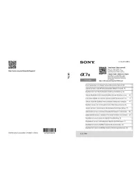 Notice SONY ILCE7M3K Camera