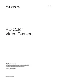 Notice SONY SRG360SHE Système de vidéo conférence