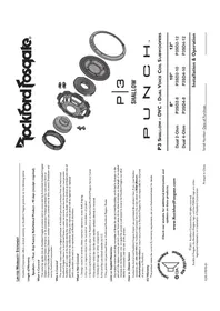 Notice Rockford Fosgate PUNCH P3SD212 Subwoofer