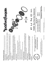 Notice Rockford Fosgate PUNCH P3D415 Subwoofer