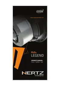 Notice Hertz MILLE LEGEND ML 700.3 Haut-parleur voiture