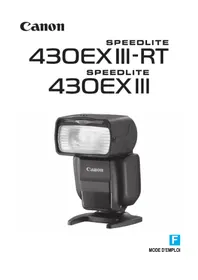 Notice CANON SPEEDLITE 430EX IIIRT Flash externe