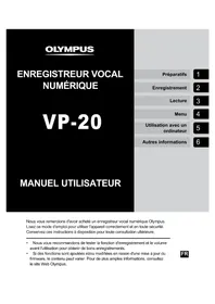 Notice OLYMPUS VP20 Enregistreur audio