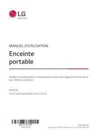 Notice LG XBOOM GO PL2 Enceinte bluetooth