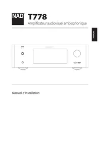Notice NAD T 778 Système home cinéma